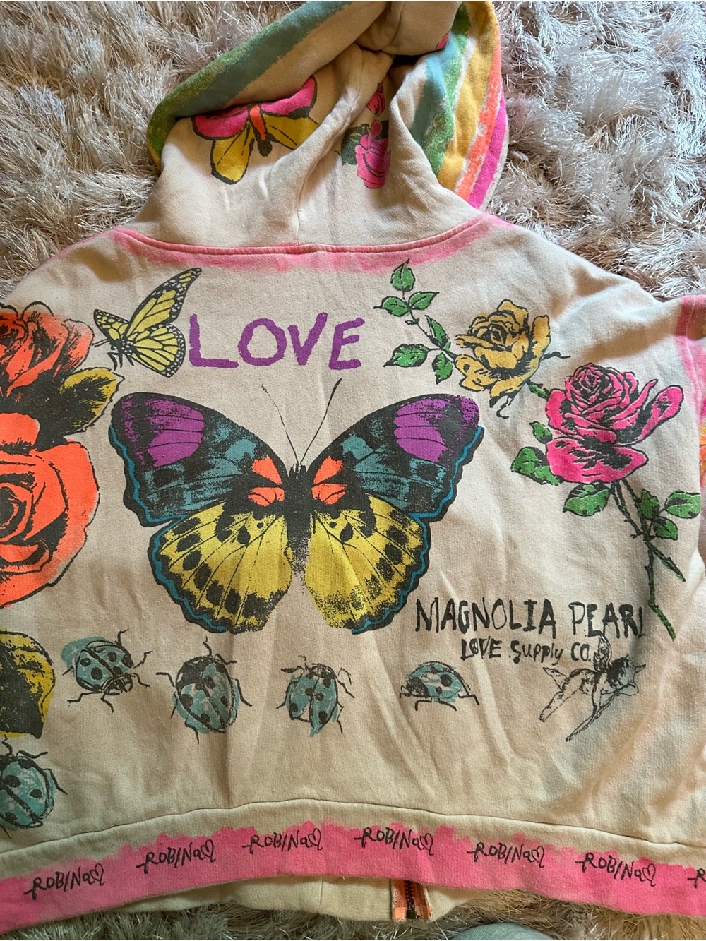 NWT Magnolia Pearl Awaken Sleeping Heart Isola Hoodie - Picture 8 of 11